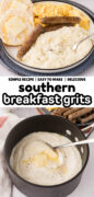 Creamy Southern Grits Recipe Pinterest image