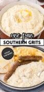Creamy Southern Grits Recipe Pinterest image