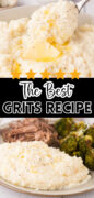 Creamy Southern Grits Recipe Pinterest image