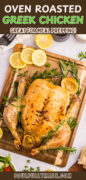 Greek Roast Chicken pinterest image