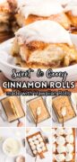 Easy Hawaiian Roll Cinnamon Rolls Pinterest image