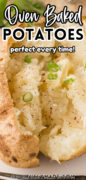 Oven Baked Potatoes Recipe Pinterest image