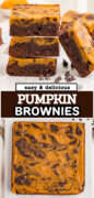 Pumpkin Swirl Brownies Recipe Pinterest image