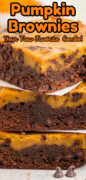 Pumpkin Swirl Brownies Recipe Pinterest image