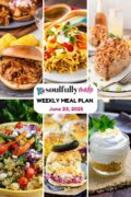 Soulfully Made weekly meal plan for June 23, 2025 pinterest image.