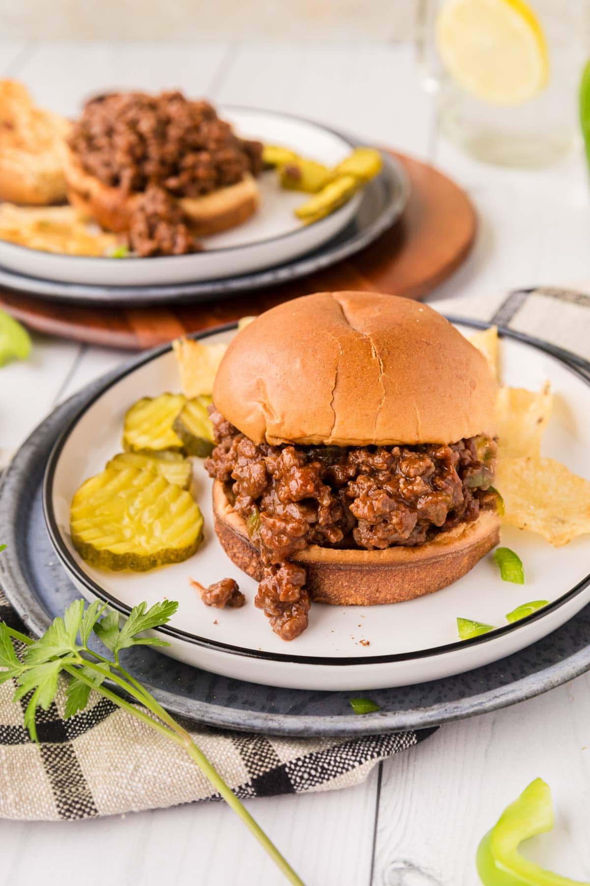 Sloppy Joes on a hamburger bun.
