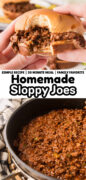 Homemade Sloppy Joe Recipe Pinterest Image