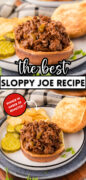 Homemade Sloppy Joe Recipe Pinterest Image
