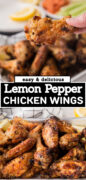 Lemon Pepper Chicken Wings Pinterest image