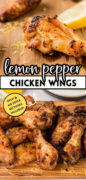 Lemon Pepper Chicken Wings Pinterest image