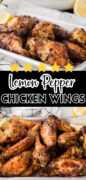 Lemon Pepper Chicken Wings Pinterest image