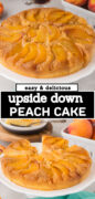 Peach Upside Down Cake Pinterest image