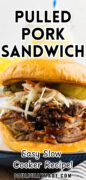 Slow Cooker (Crock Pot) Pulled Pork Pinterest image