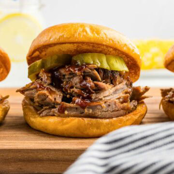 Crock Pot pulled Pork sandwich.