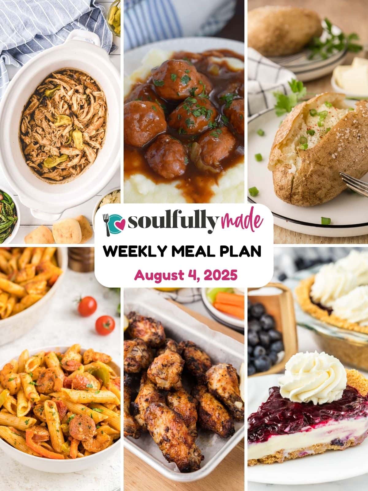 Soulfully Made weekly meal plan for July 28 2025 image.