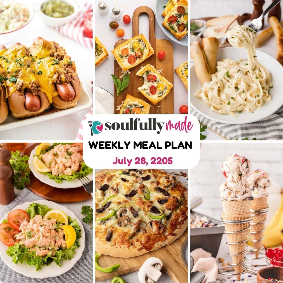 Soulfully Made weekly meal plan for July 28, 2025 graphic image