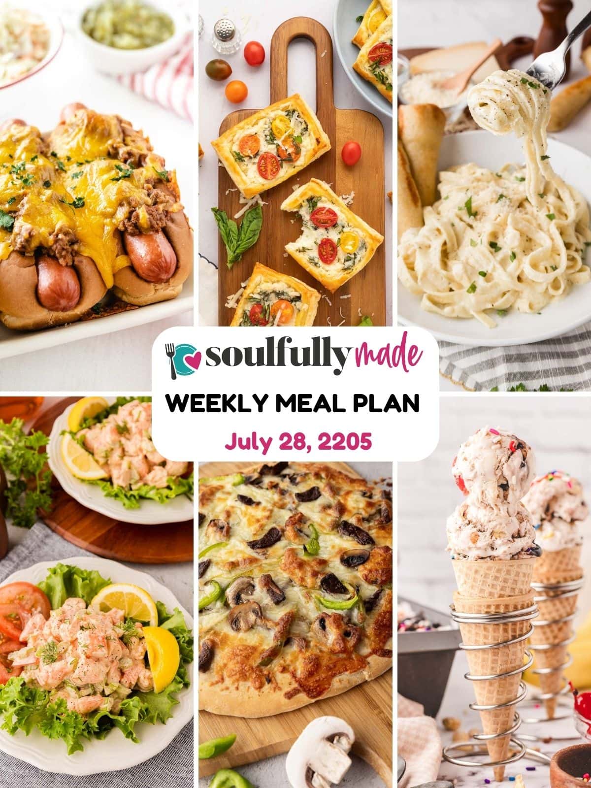 Soulfully Made weekly meal plan for July 28, 2025 graphic image