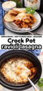 Crock Pot Ravioli Lasagna pinterest image