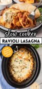 Crock Pot Ravioli Lasagna pinterest image