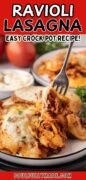 Crock Pot Ravioli Lasagna pinterest image