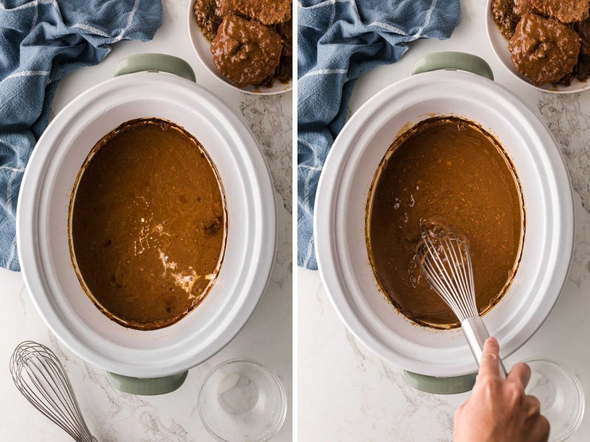 Was cornstarch slurry into the gravy.