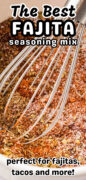 Homemade Fajita Seasoning Pinterest image