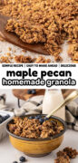 Maple Pecan Granola Pinterest image