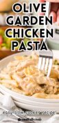 Slow Cooker Olive Garden Chicken Pasta Pinterest image