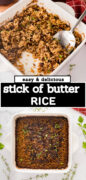 Stick of Butter Rice recipe pinterest image