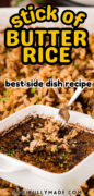 Stick of Butter Rice recipe pinterest image