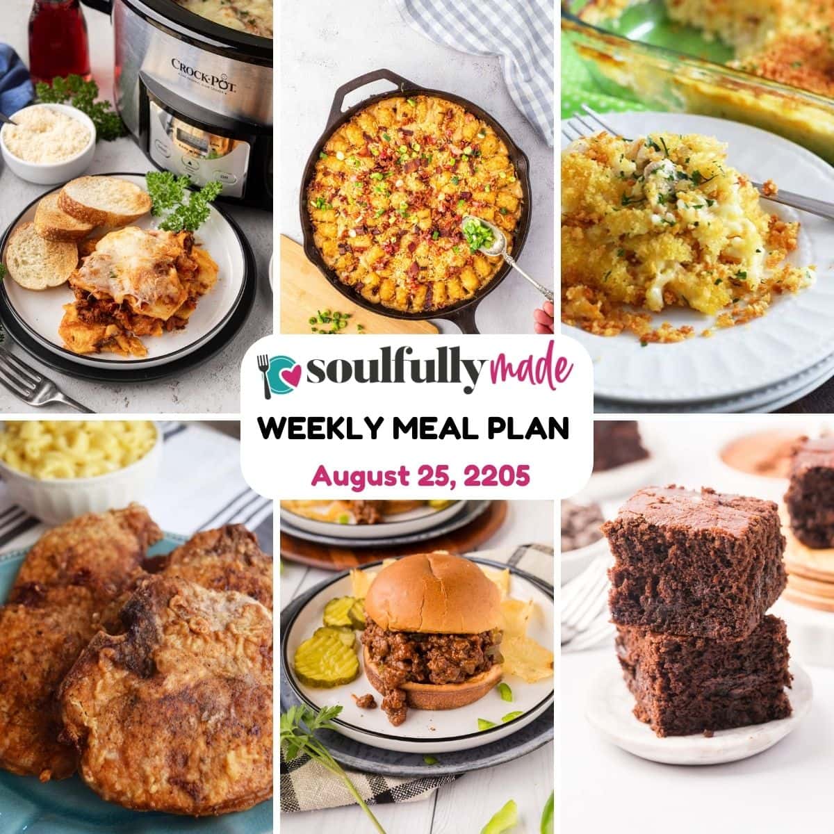 Soulfully Made weekly meal plan for August 25, 2025 image.