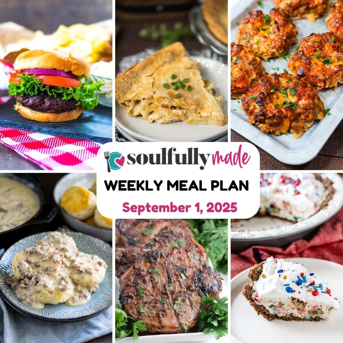 Soulfully Made weekly meal plan for September 1, 2025 image.