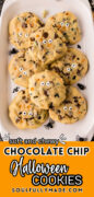 Halloween Chocolate Chip Cookies Pinterest image