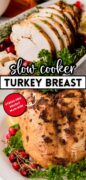 Slow Cooker Turkey Breast recipe Pinterest image