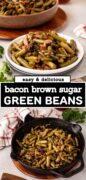 Crack Green Beans with Brown Sugar and Bacon Recipe Pinterest image