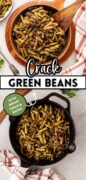 Crack Green Beans with Brown Sugar and Bacon Recipe Pinterest image