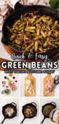 Crack Green Beans with Brown Sugar and Bacon Recipe Pinterest image