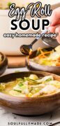 Egg Roll Soup Recipe Pinterest image
