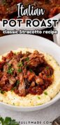 Stracotto Italian Pot Roast recipe Pinterest image