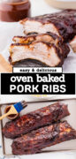 Oven Baked Pork Ribs Recipe Pinterest Image