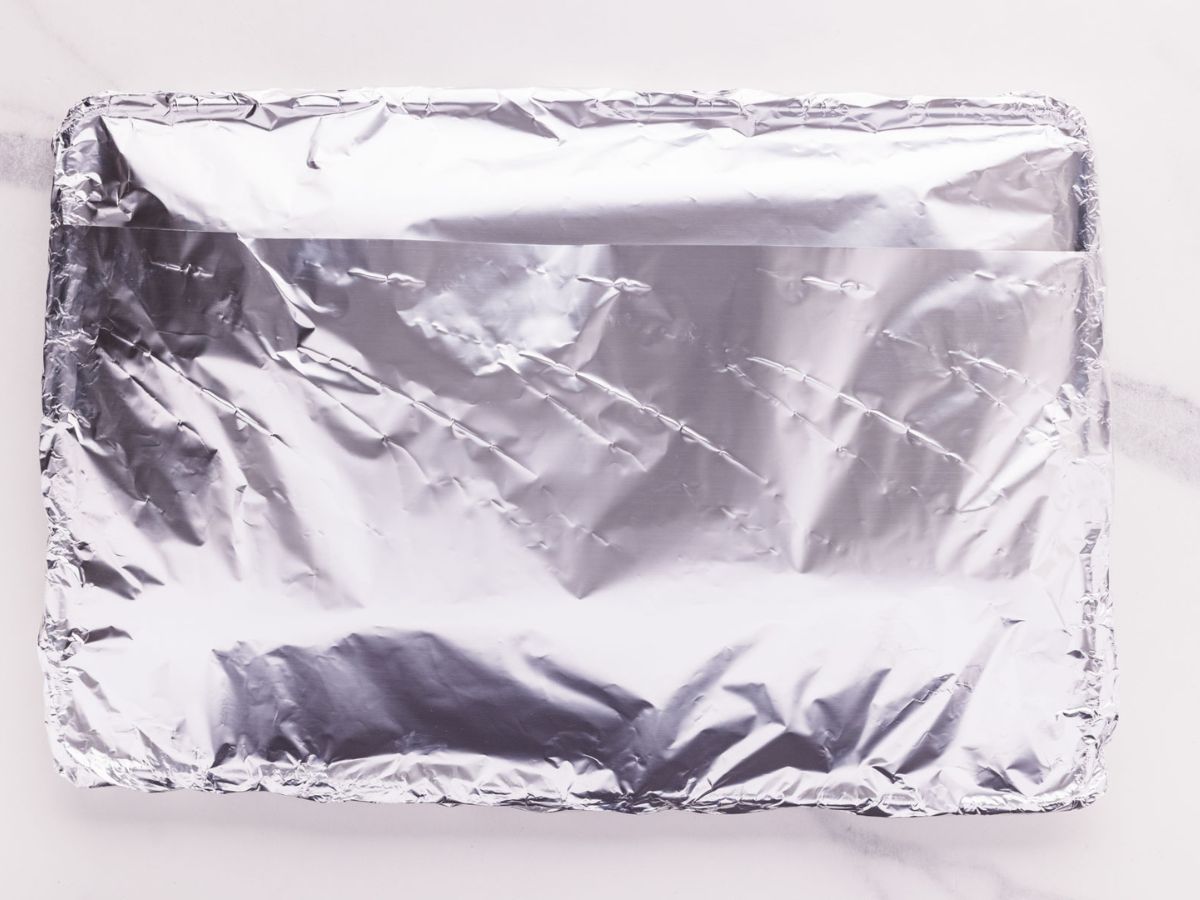 Ribs covered tightly with foil.