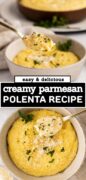 Creamy Parmesan Polenta Recipe Pinterest image