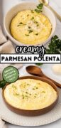 Creamy Parmesan Polenta Recipe Pinterest image
