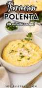 Creamy Parmesan Polenta Recipe Pinterest image