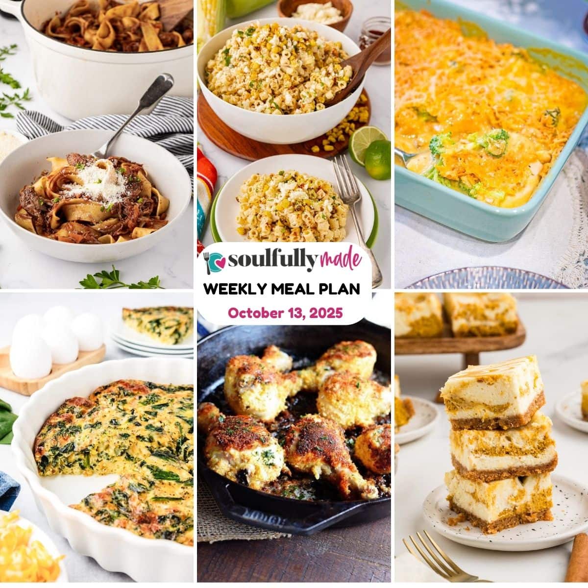 Soulfully Made weekly meal plan for October 6, 2025 image.