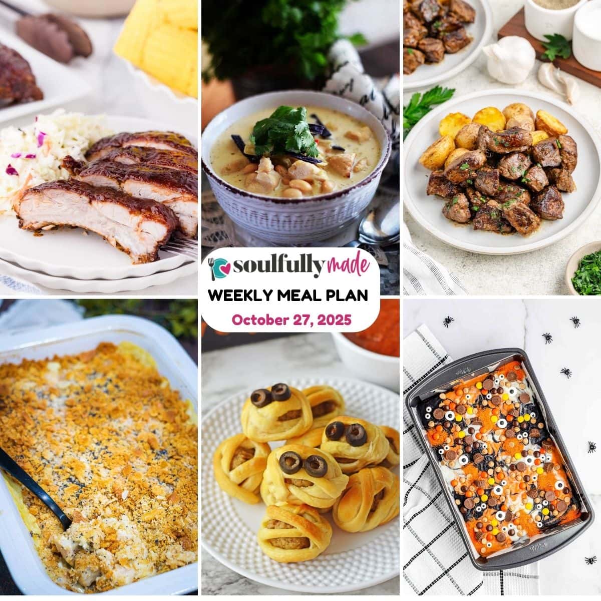 Soulfully Made weekly meal plan for October 27, 2025 image.