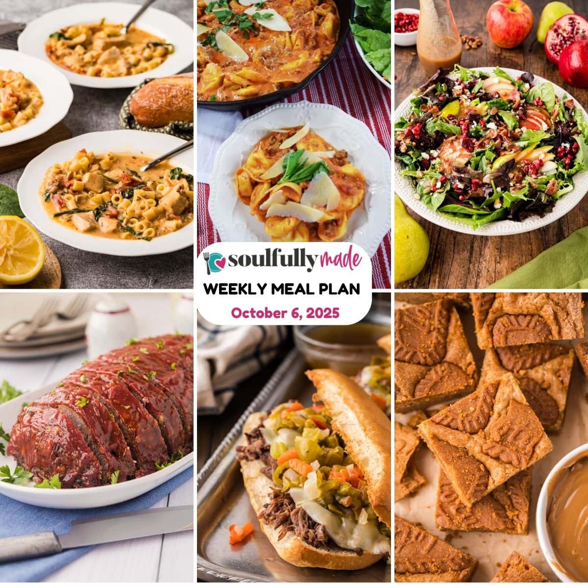 Soulfully Made weekly meal plan for October 6, 2025 image.