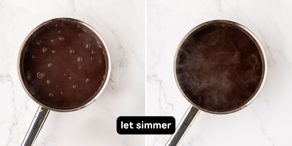 A slow simmer to slightly thicken the au jus.