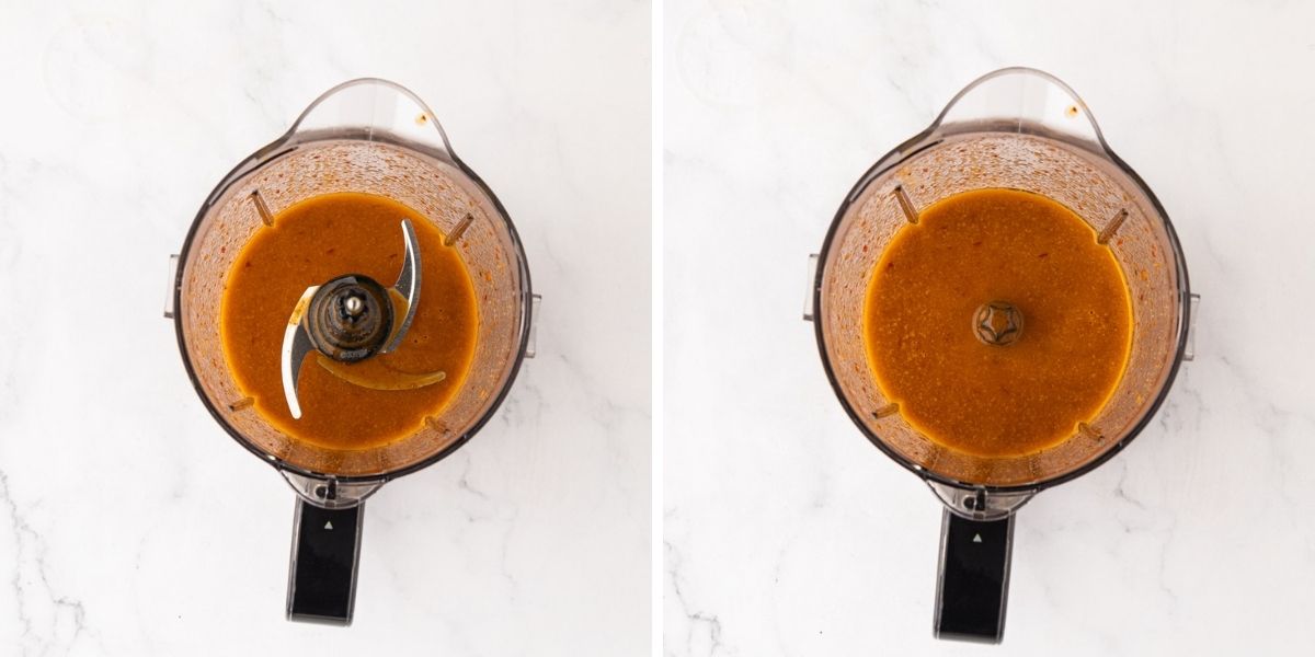 The chipotle vinaigrette after being pulsed in the blender.