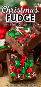 Easy Christmas Fudge recipe Pinterest image
